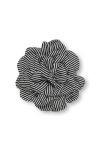 Mads Nørgaard - Broche - MN Rose Brooch Stripe - Black/White