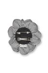 Mads Nørgaard - Broche - MN Rose Brooch Stripe - Black/White