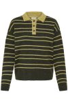 Ichi - Strik - IH Sage LS - Rosin w. Leek Green Stripes  
