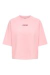 JDY - T-shirt - Olivia 2/4 EMB. Sweatshirt - Rosy Touch/Winetasting Fresh 