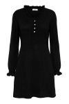 JDY - Kjole - Letty L/S V-Neck Frill Dress - Black