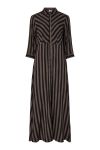 YAS - Kjole - Savanna Long Shirt Dress - Chocolate Brown - Black (Levering midt juli)