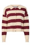 Pieces - Cardigan - Jassy LS Polo Knit Cardigan - Winetasting Birch