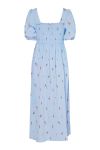 Pieces - Kjole - Jeo SS Square Neck Midi Dress - Cashmere Blue Flowers