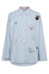Nümph - Skjorte - Ashley Embroidery Ls Shirt - Airy Blue