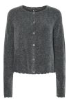 Pieces - Cardigan - Rath LS O-Neck Knit Cardigan - Medium Grey Melange