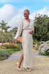 A-View - Kjole - Alexi Long Dress - Silver