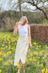 A-View - Nederdel - Peony Wrap Skirt - Light Yellow