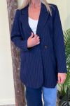 A-View - Blazer - Annali New Stripe Blazer - Navy
