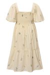 A-View - Kjole - Cheri Dress - Beige/Yellow 
