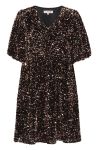 A-View - Kjole - Silla Dress - Black With Copper