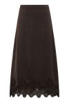 A-View - Nederdel - Sinda Lace Skirt - Dark Brown