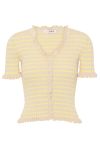 A-View - T-shirt - Fabia SS Tee - Beige/Yellow