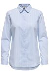 JDY - Skjorte - Mio L/S Shirt - Cashmere Blue/Small White Stripes