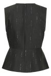 Gestuz - Top - GZadira peplum top - Dark grey melange