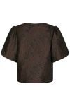 Neo Noir - Bluse - Aisa Brocade Blouse - Dark brown
