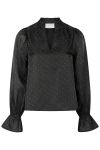Neo Noir - Bluse - Amara Bedazzled Blouse - Black