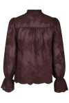 Neo Noir - Bluse - Amara Big Embroidery Blouse - Burgundy