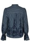 Neo Noir - Bluse - Amara Stripe Emb Blouse - Navy