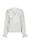 Neo Noir - Bluse - Aminea Ruffle Blouse - White