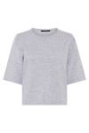 Bruuns Bazaar - t-shirt - Chalina Andra knit - Light grey melange 