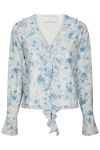 Neo Noir - Bluse - Anika Fleur Blouse - Blue Floral (Levering midt april)