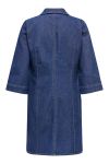JDY - Kjole - Sally Zip Stitch 3/4 Dress - Dark Blue Denim