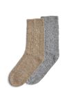 Pieces - Strømper - Nonna Xmas Socks 2 Pack - Silver Mink