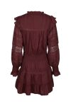 Neo Noir - Kjole - Aran S voile Dress - Burgundy