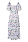 Pieces - Kjole - Arina SS SQ-Neck Ankle Dress - Lavender Flower