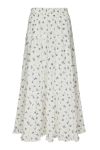Neo Noir - Nederdel - Asta Small Blossom Skirt - White Blue (Levering midt april)