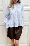 Continue - Bluse - Audrey Long Sleve - Light Blue (Levering midt april)