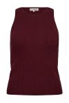 A-View - Top - Rib Knit Tank Top - Burgundy 