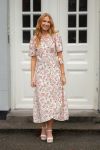 A-View - Kjole - Peony Dress - White/Pink (Levering midt maj)