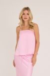 A-View - Top - Emily Strap Top - Bubble Pink