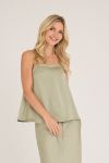 A-View - Top - Emily Strap Top - Dusty Green