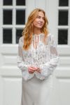 A-View - Bluse - Lace Blouse - White (Levering midt maj)