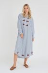 A-View - Kjole - Alize Dress - Blue/White Stribe 