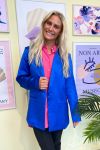 A-View - Blazer - Swan Satin Blazer - Blue 