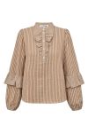 A-View - Bluse - Karin Blouse - Brown/White