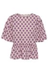 A-View - Bluse - Sabine Blouse - Bubblegum With Purple Dot
