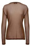 A-View - Bluse - Silke Lurex Blouse - Brown