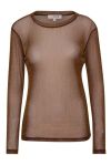 A-View - Bluse - Silke Lurex Blouse - Brown