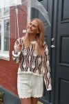 A-View - Bluse - California Crochet Blouse - White/peach/navy