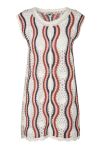 A-View - Kjole - California Crochet Dress - White/peach/navy