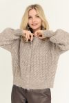 A-View - Cardigan - Kabba Knit Cardigan - Light Brown 