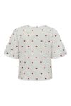 A-View - T-shirt - Heart Blouse - White/red
