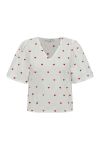 A-View - T-shirt - Heart Blouse - White/red