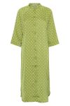 A-View - Kjole - Alita Dress - Forest green/white