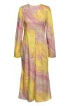 A-View - Kjole - Carina Dress - Yellow/Rose